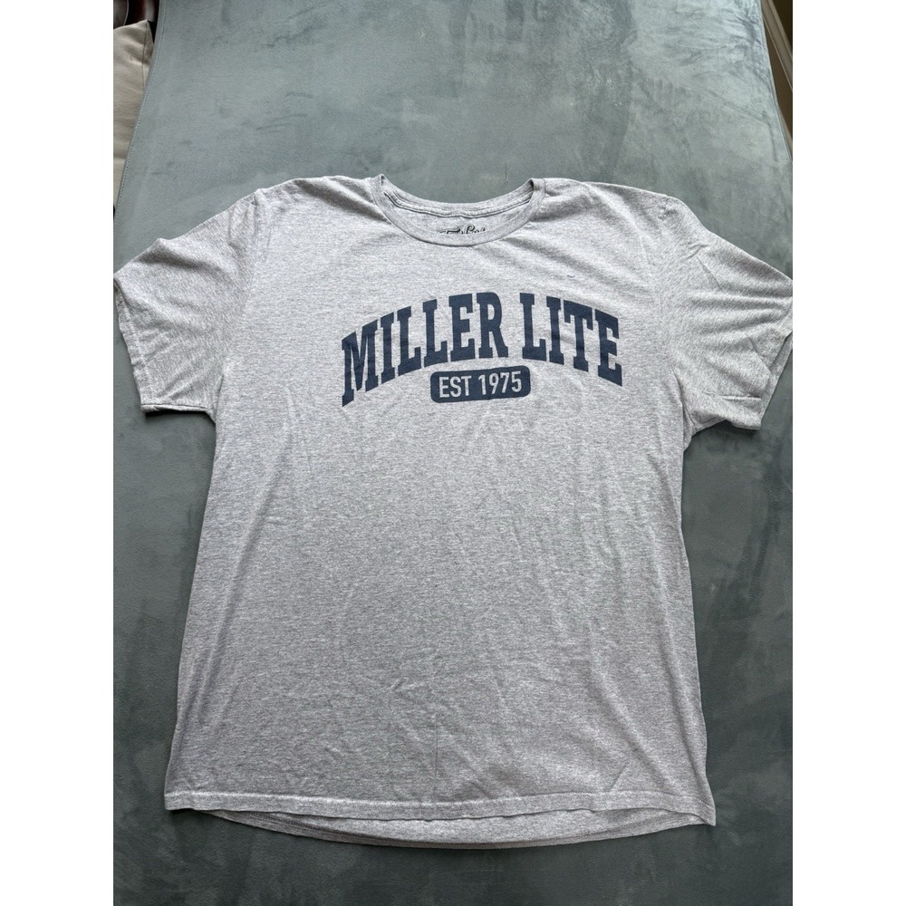 Miller Lite Adult L Gray T-Shirt